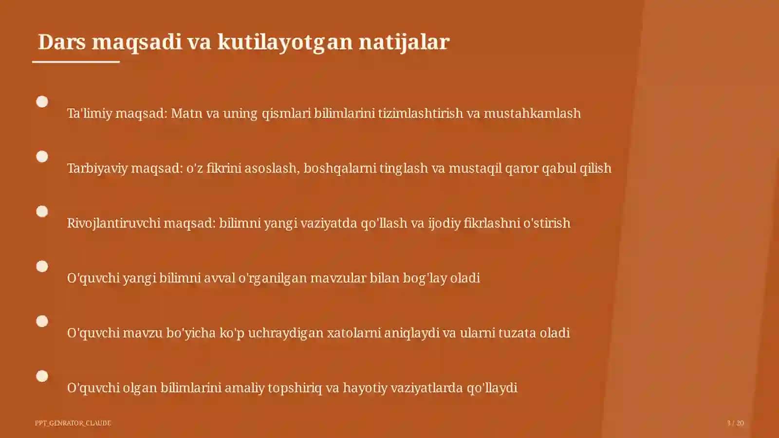 Matn va uning qismlari (3-sinf) 3