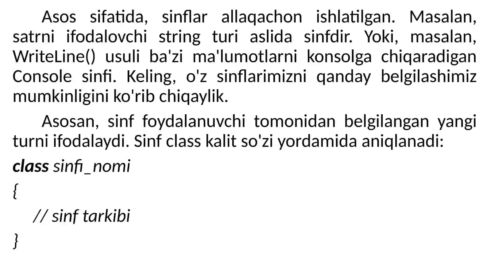 Ob’yektga yo`naltirilgan dasturlash (OYD) 3