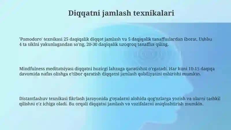 Diqqat va Qisqa Xotirani charxlash 3