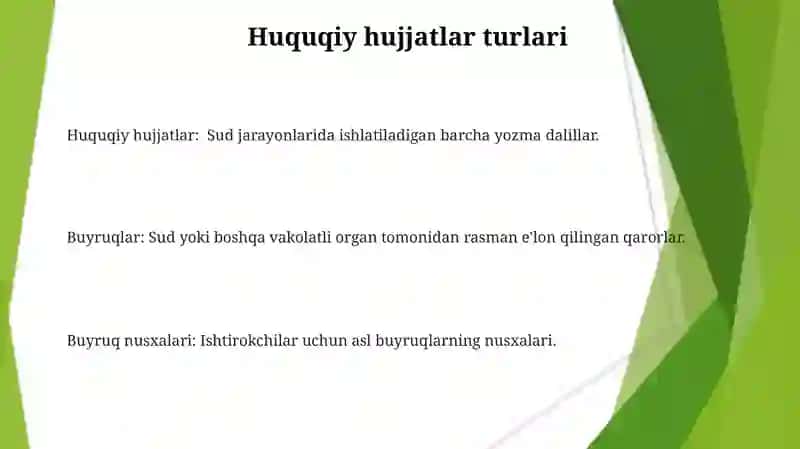Farmoyish Hujjatlari va ularning Turlari 3