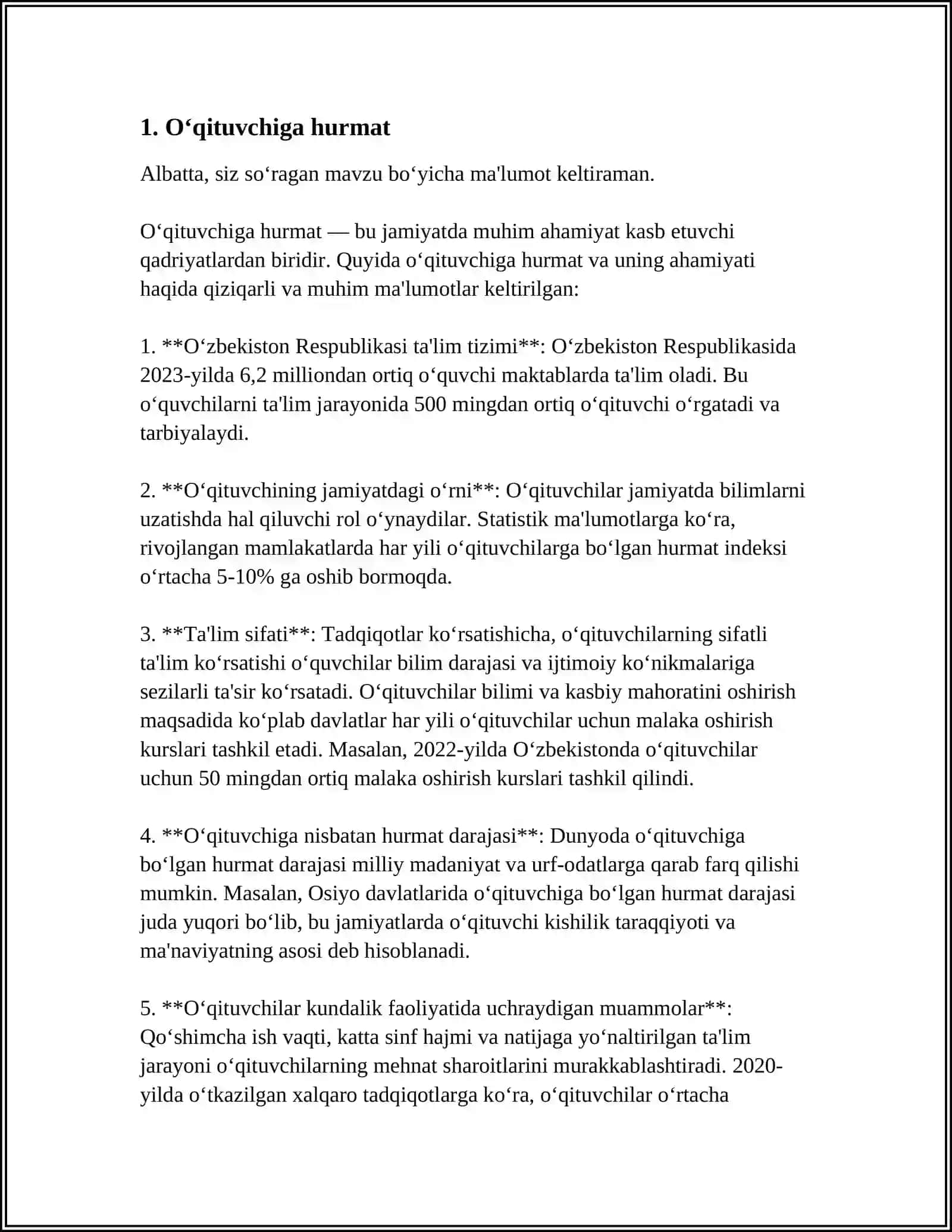KICHIK MAKTAB YOSHIDAGI OQUVCHILARNING OQITUVCHI BILAN MUNOSABATI 3