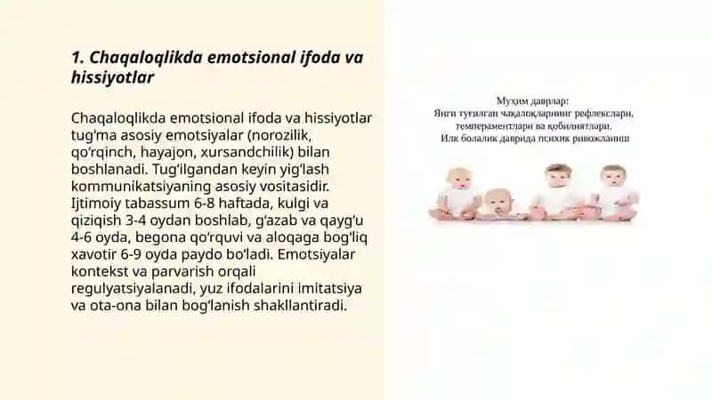 Chaqaloqlik davrining psixologik xususiyatlari 3