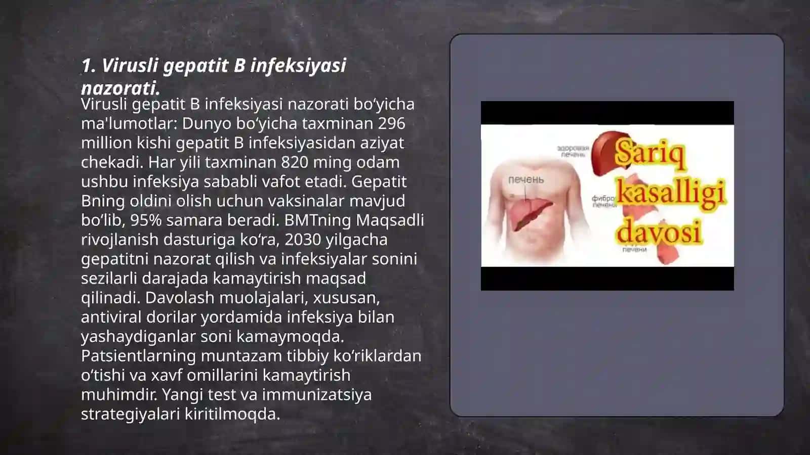 Parentral virusli gepatitlar. B, D kassaligida infeksion nazorat prinsplari. Gepatit C kasalligida infeksion nazorat prinsplari 3