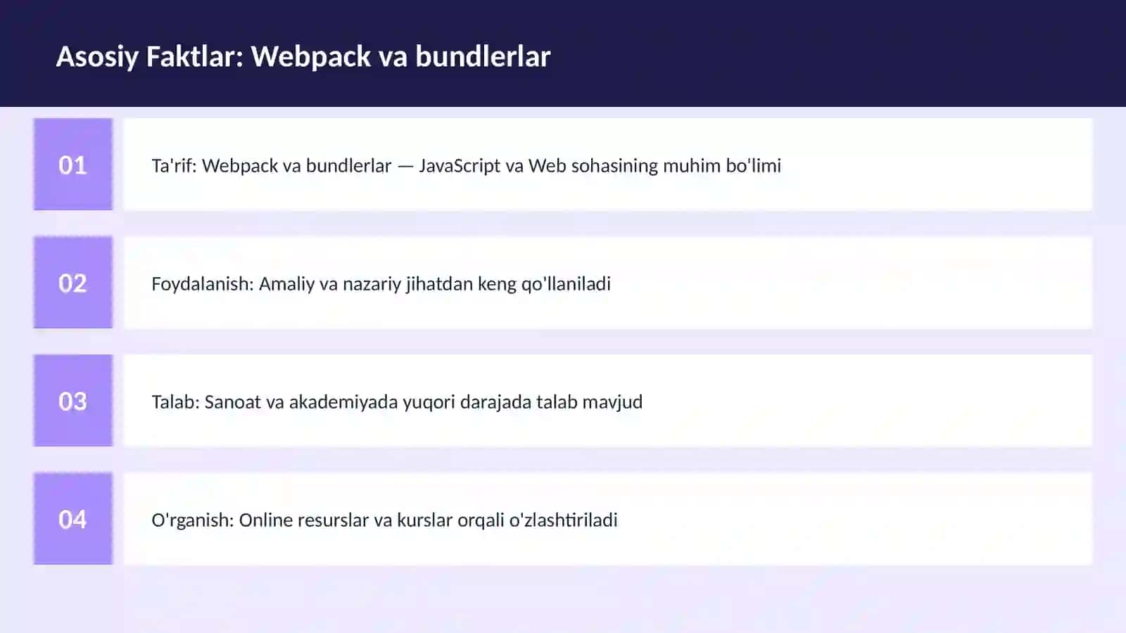 Webpack va bundlerlar 3