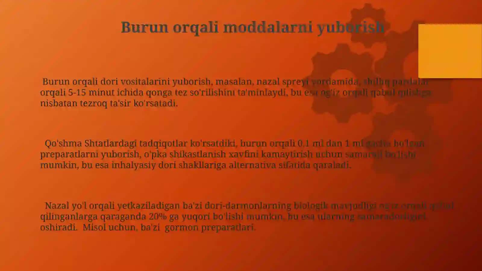 Dori moddalarni organizmga yuborish yoʻllari 3
