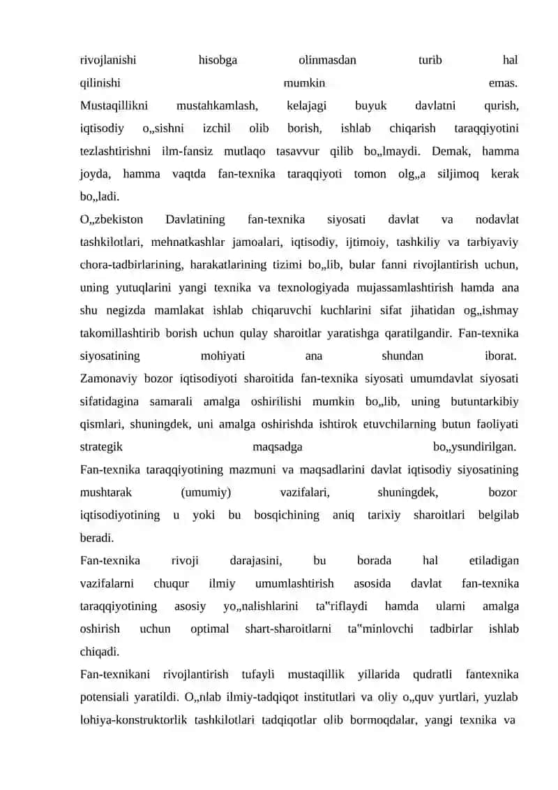 Sanoatda fan-texnika taraqqiyoti va innovatsion faoliyat 3
