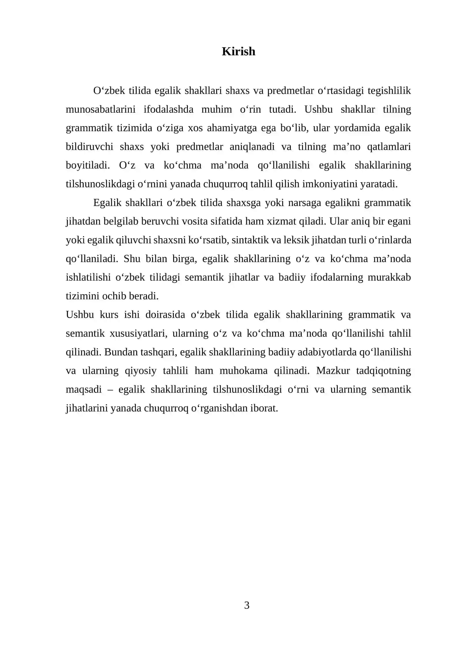 Egalik shakillarining o’z va ko’chma ma’nolarda voqealanishi 3