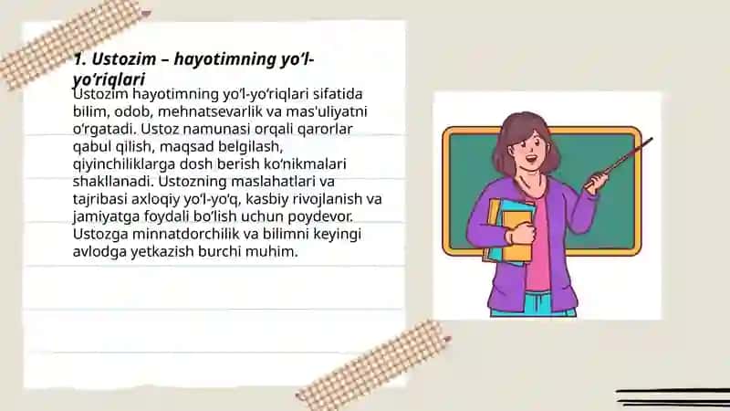 Ustozim-hayotim chirog’i 3