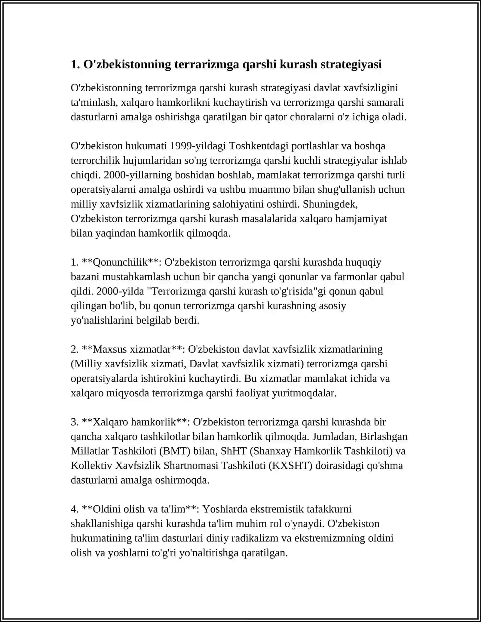 O'zbekistonning Terrarizmga Qarshi Kurashi 3