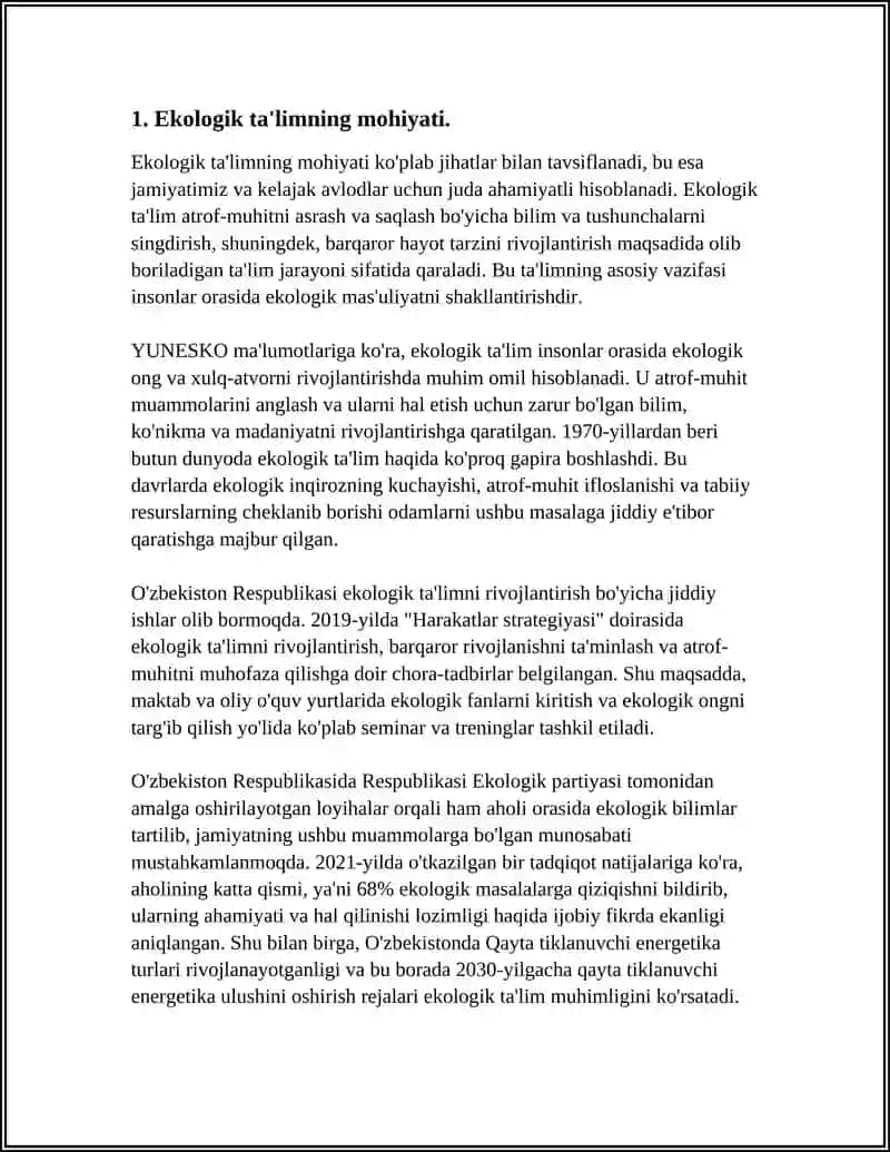 BOLALARNI TABIAT BILAN TANISHTIRISH MASHGʻULOTLARIDA EKOLOGIK TAʼLIM TARBIYA MAZMUNI VAZIFALARI 3