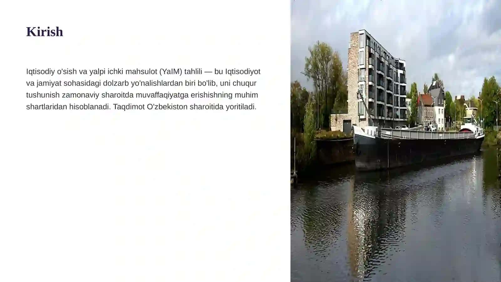 Iqtisodiy o'sish va yalpi ichki mahsulot (YaIM) tahlili 3