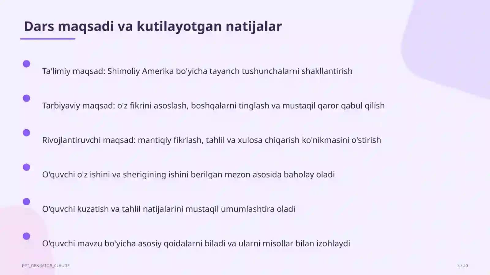 Shimoliy Amerika (7-sinf) 3
