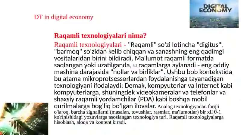 RAQAMLI IQTISODIYOTNING TEXNOLOGIKASOSLARI 3