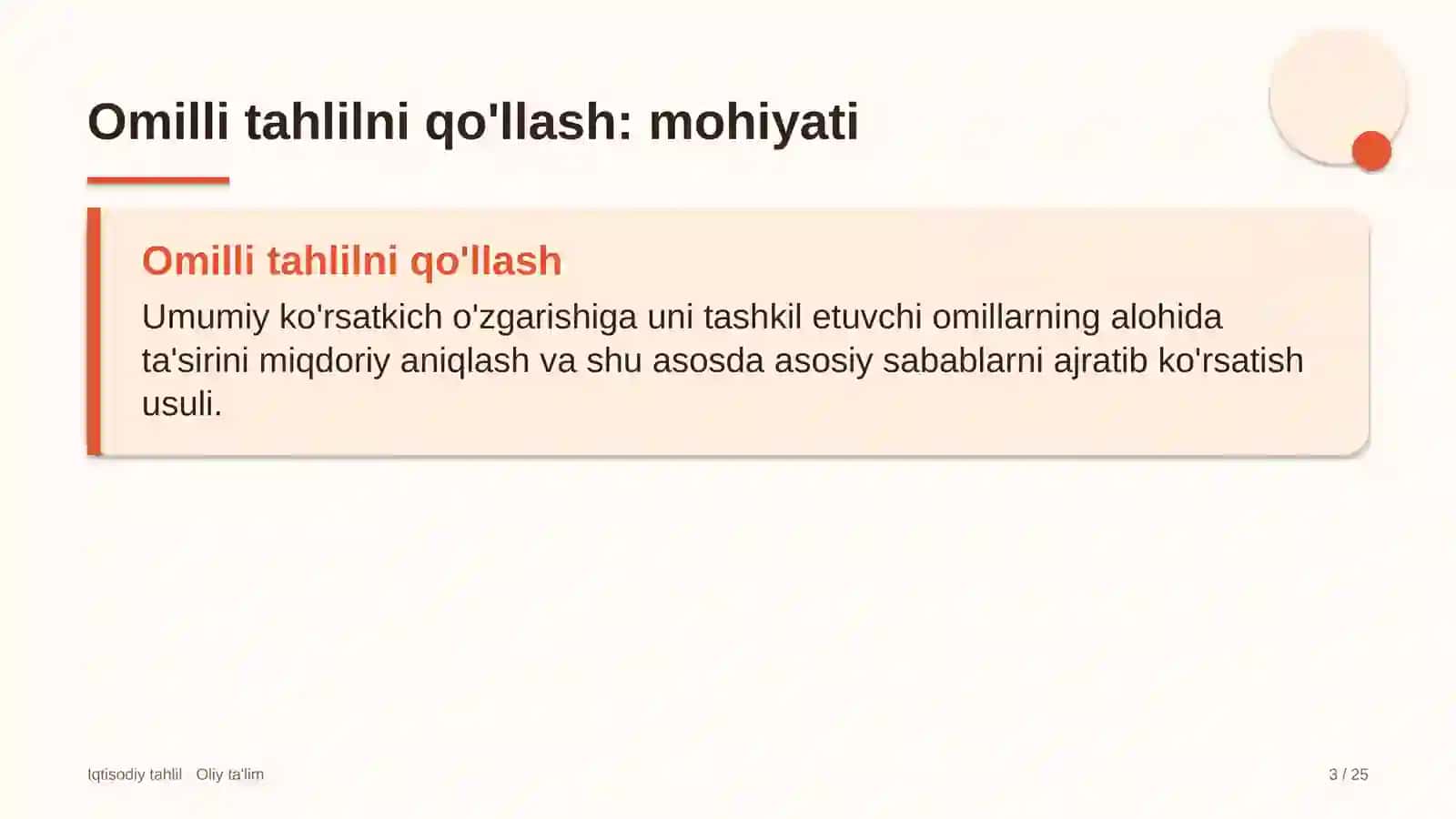 qorako'lchilikda omilli tahlilni qo'llash 7566 3