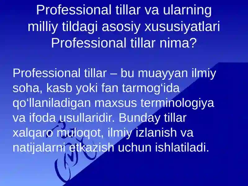 Professional tillar va ulaming milliy tilda asosiy xususiyatlari va Ibn Sino Yevropa olimlari talqinida 3