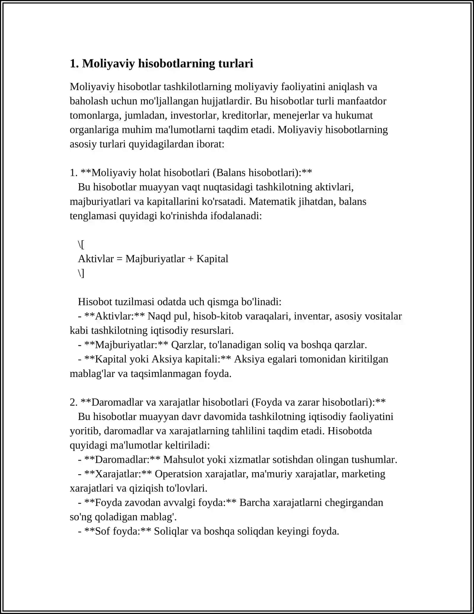 Moliyaviy Hisobotlar Yuzaasidan Auditor Xulosasi 3