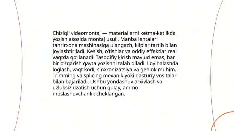 Chiziqli videomontaj 3
