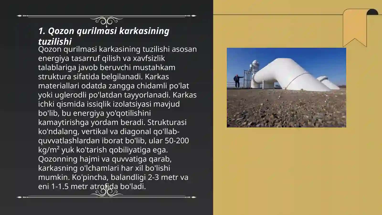 Qozon qurilmasi karkazini qobiqlarini tayanchlarini oʻrnatish 3