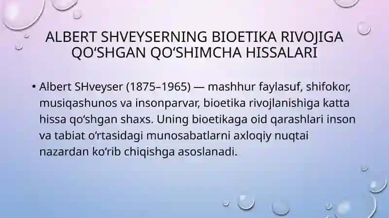 Bioetika fanidan tayyorlagan mustaqil ishi 3