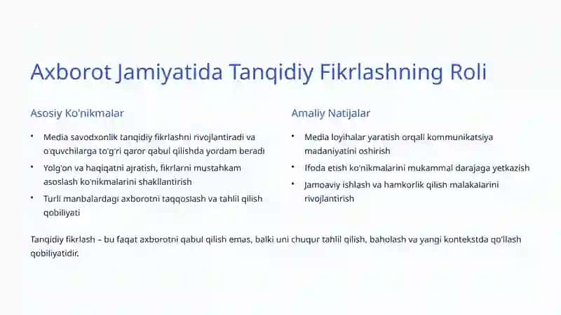 Media Savodxonlik va Pedagogika: Zamonaviy Ta'limda Axborot Madaniyati 3