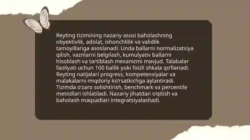 Talabalarning bilim, kónikma va malakalarni baholashning reyting tizimi 3