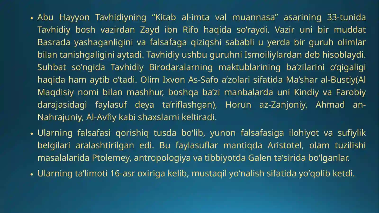 IXVON AS SAFO FALSAFIY MAKTABI 3