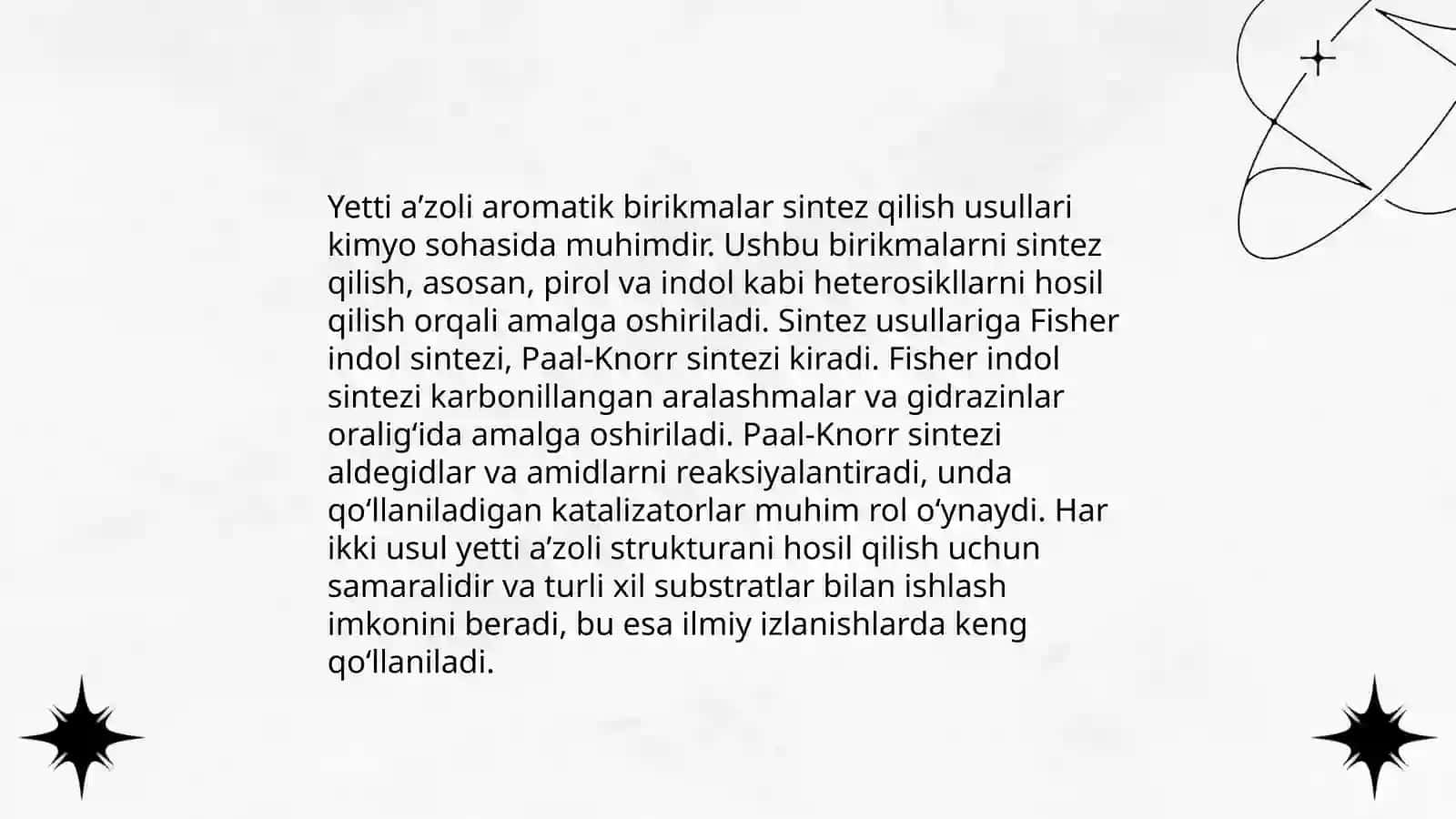 Yetti a’zoli aromatik birikmalar 3