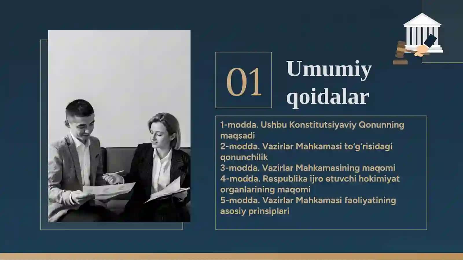 Vazirlar Mahkamasi  toʻgʻrisidagi Qonun 3