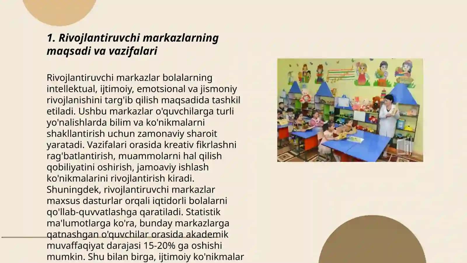 Maktabgacha taʼlim tashkilotlarida rivojlantiruvchi markazlarni jihozlash tartibi va ularga rahbarlik qilish 3