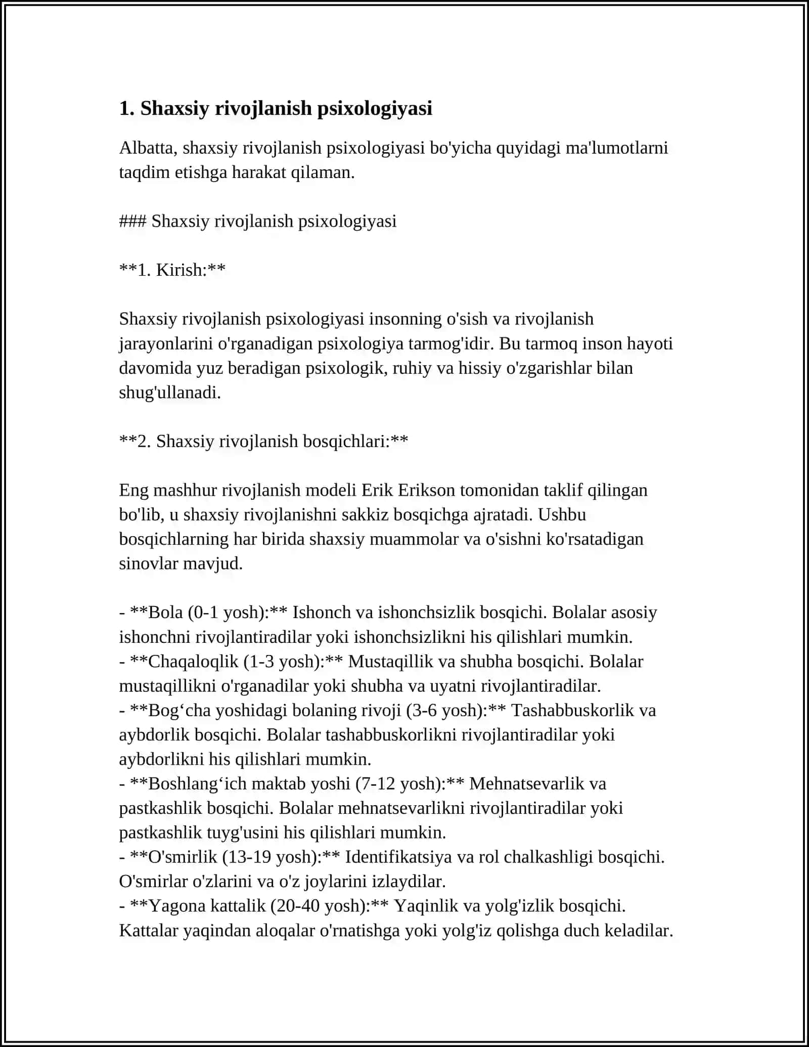 Shaxsiy rivojlanish psixologiyasi 3