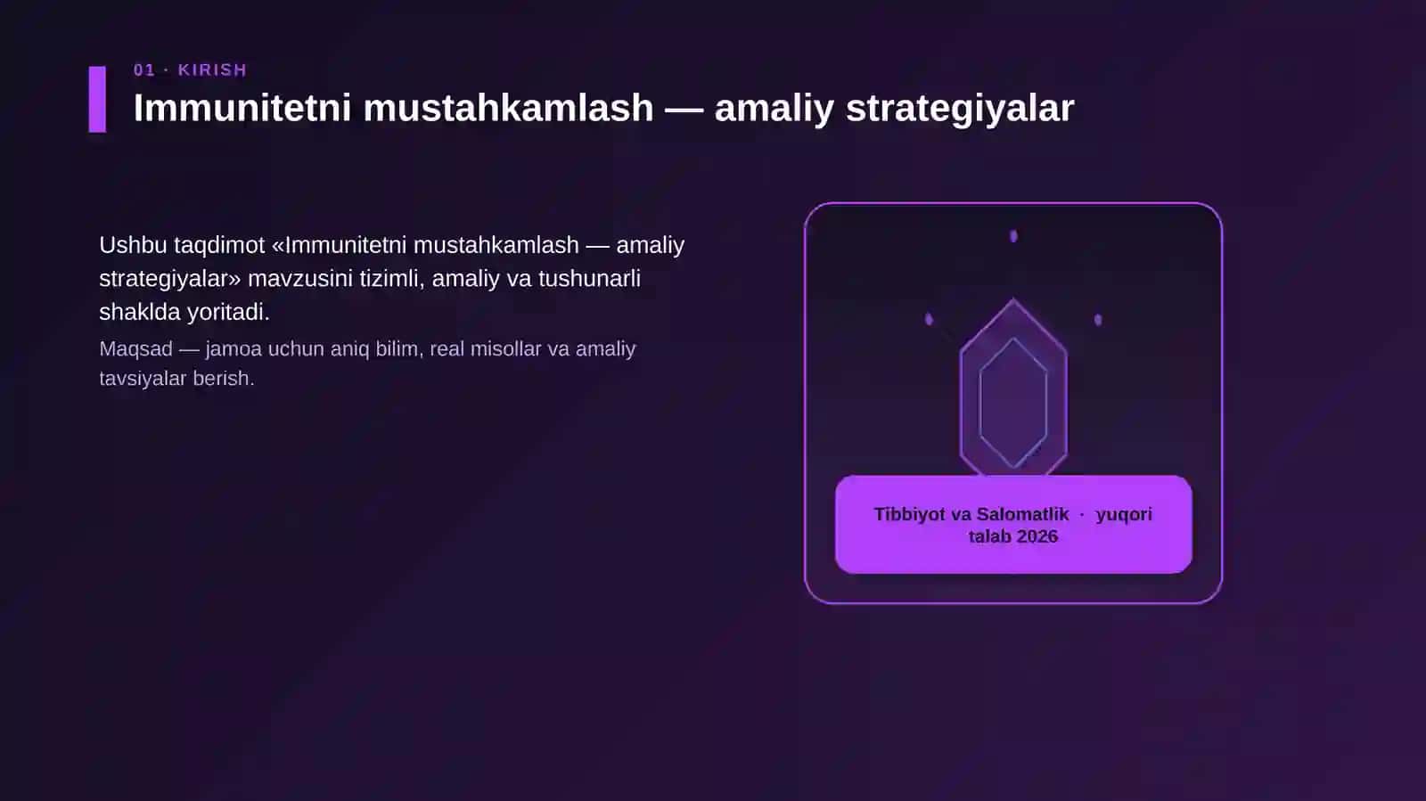 Immunitetni mustahkamlash — amaliy strategiyalar 3