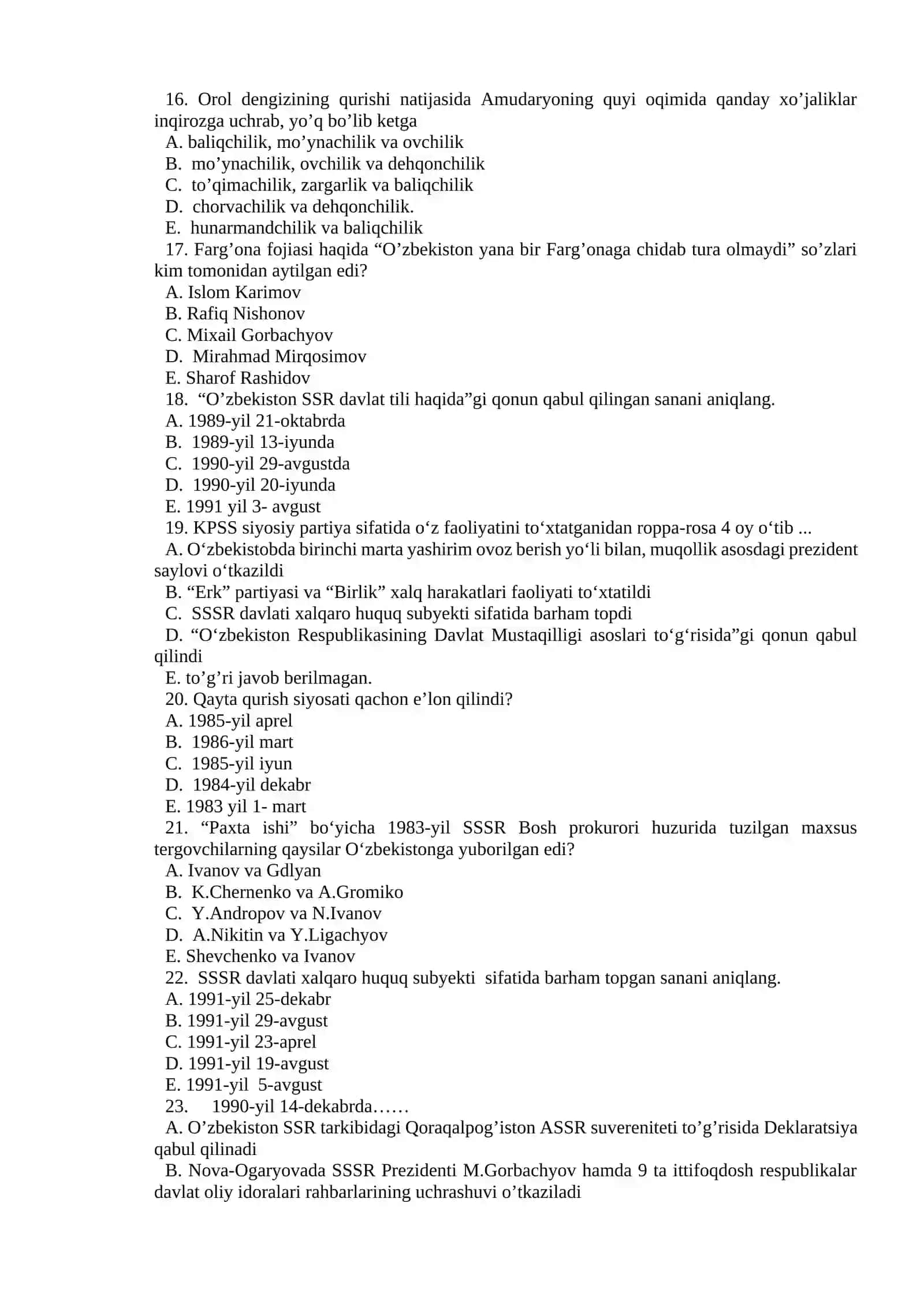 O’zbekiston Respublikasining Davlat Mustaqilligi asoslari 3