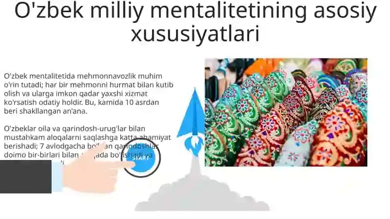 "O'zbek milliy mentaliteting an'analari, urf-odatlari va rasm-rusumlari" 3