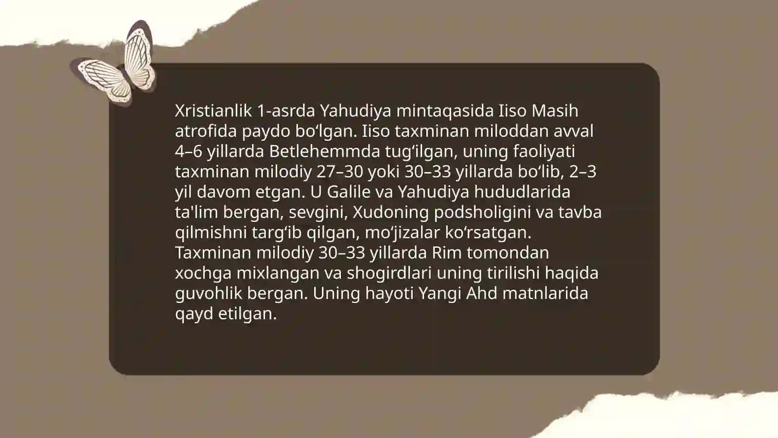 Xristianlik dini tarixi va asosiy g'oyalari,talimoti, oqimlari va O'rta Osiyoda keng tarqalishi 3