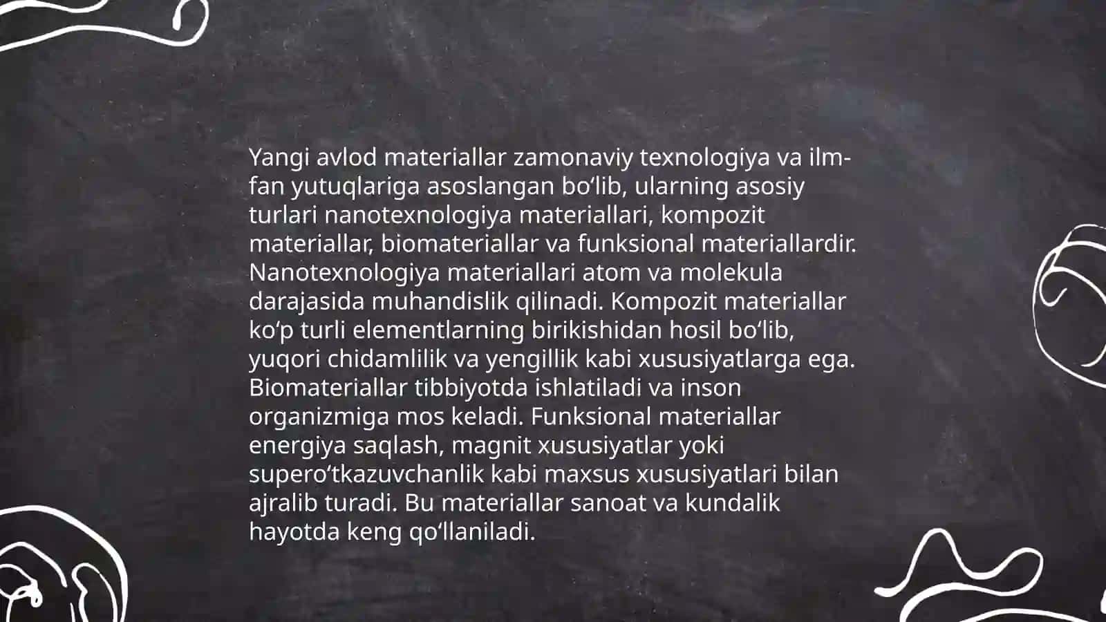 Sanoatda qoʻllanilayotgan yangi avlod materiallarning xususiyatlari va istiqbollari 3