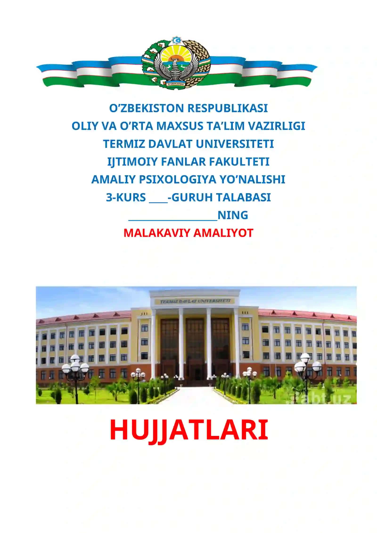 Amaliyot Hujjatlari Yig'ma Jildi 3