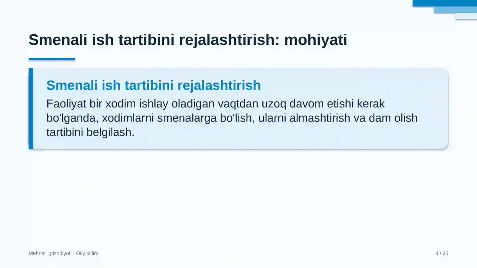 suv xo'jaligida smenali ish tartibini rejalashtirish 8273 3