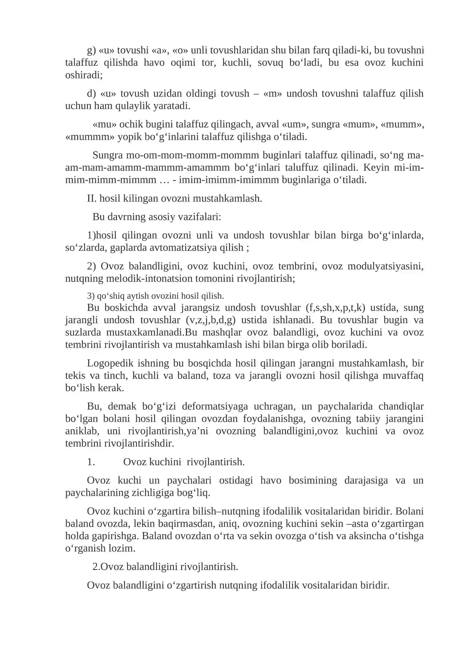 Ovoz buzilishlarini bartaraf etishda asosiy bosqich 3