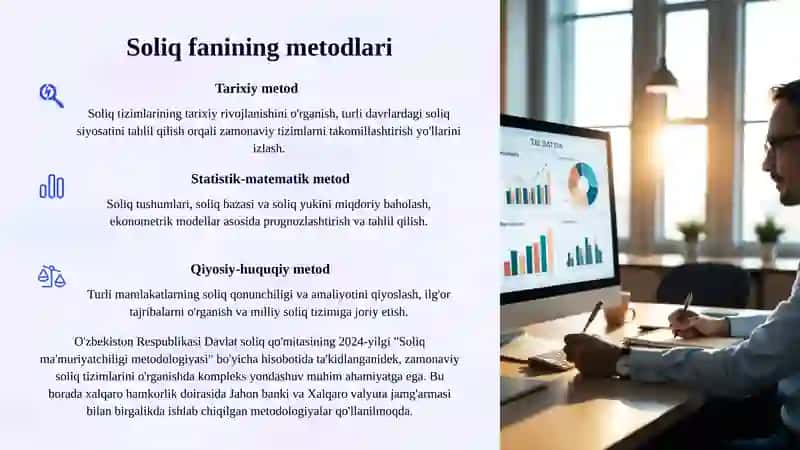 “Soliqlar va soliqqa tortish” fanining predmeti va o‘rganish usullari. Soliq turlari. 3
