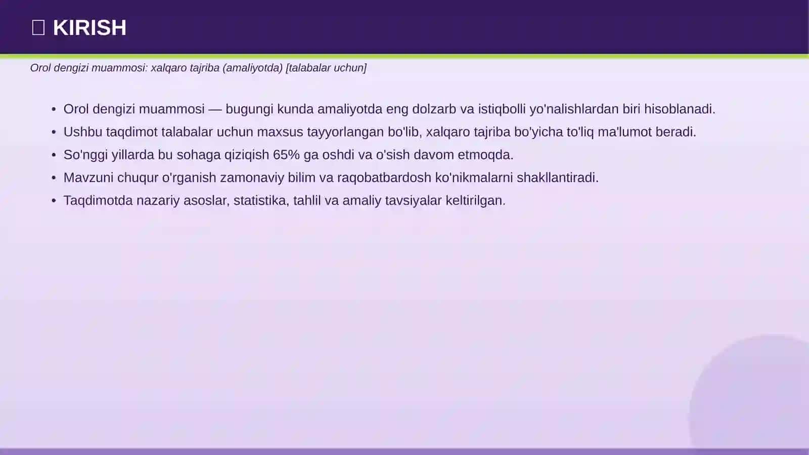 OROL DENGIZI MUAMMOSI 3