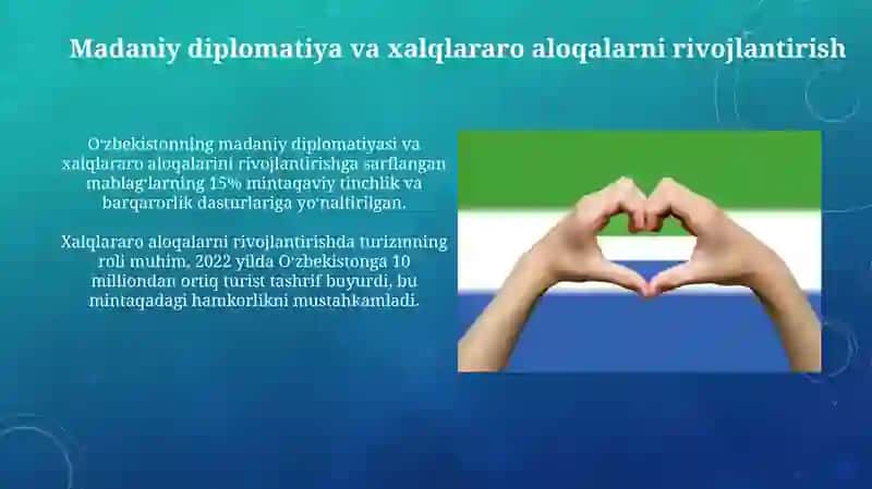 O'zbekistonning Markaziy Osiyoda tinchlik va baraarorlikni ta’minlashdagi oʻrni 3