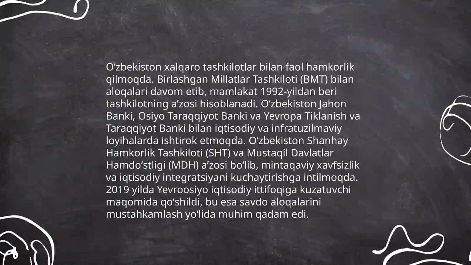 Oʼzbekiston va Johon hamjamiyati 3