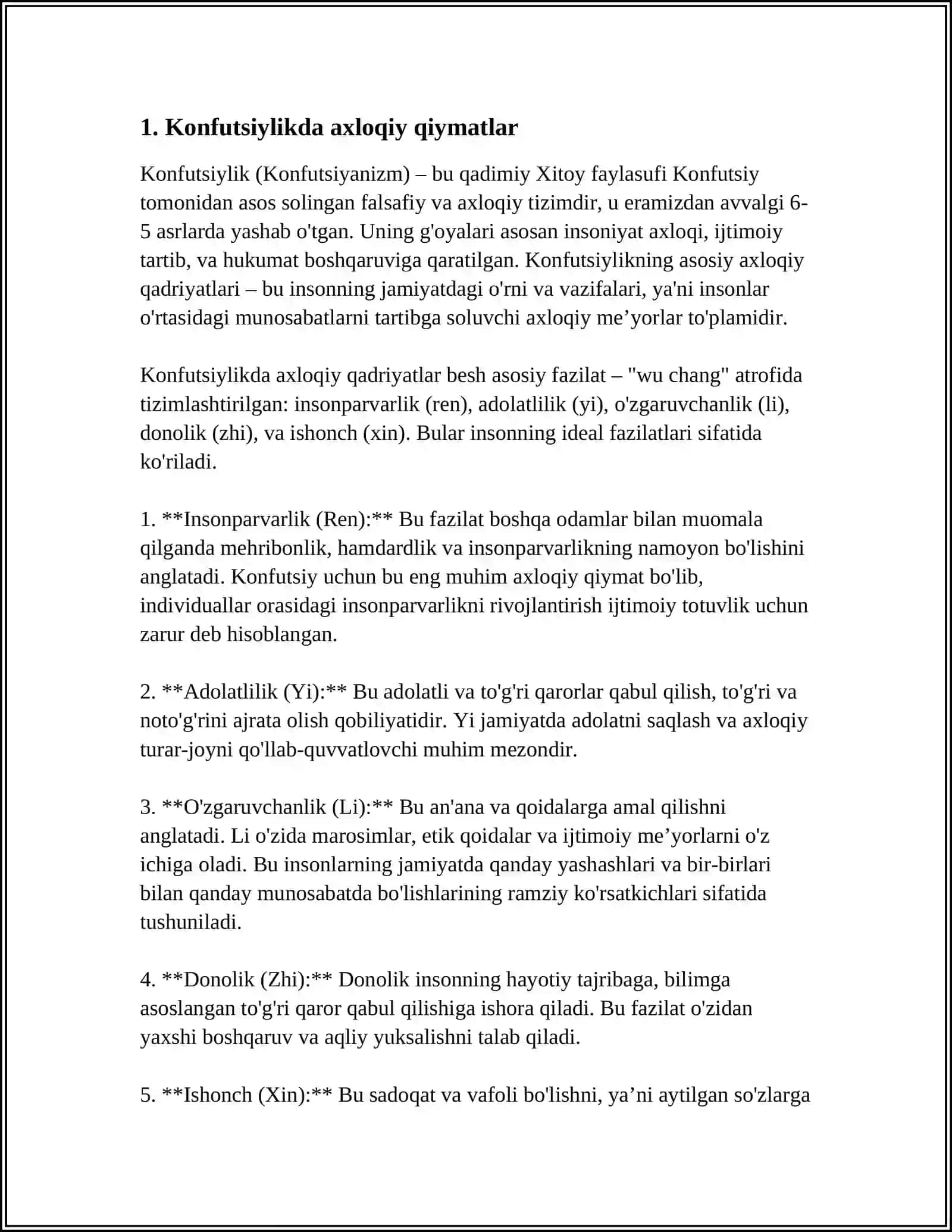 KONFUTSIYLIK TA'LIMOTIDA IJTIMOIY-AXLOQIY MASALALAR 3