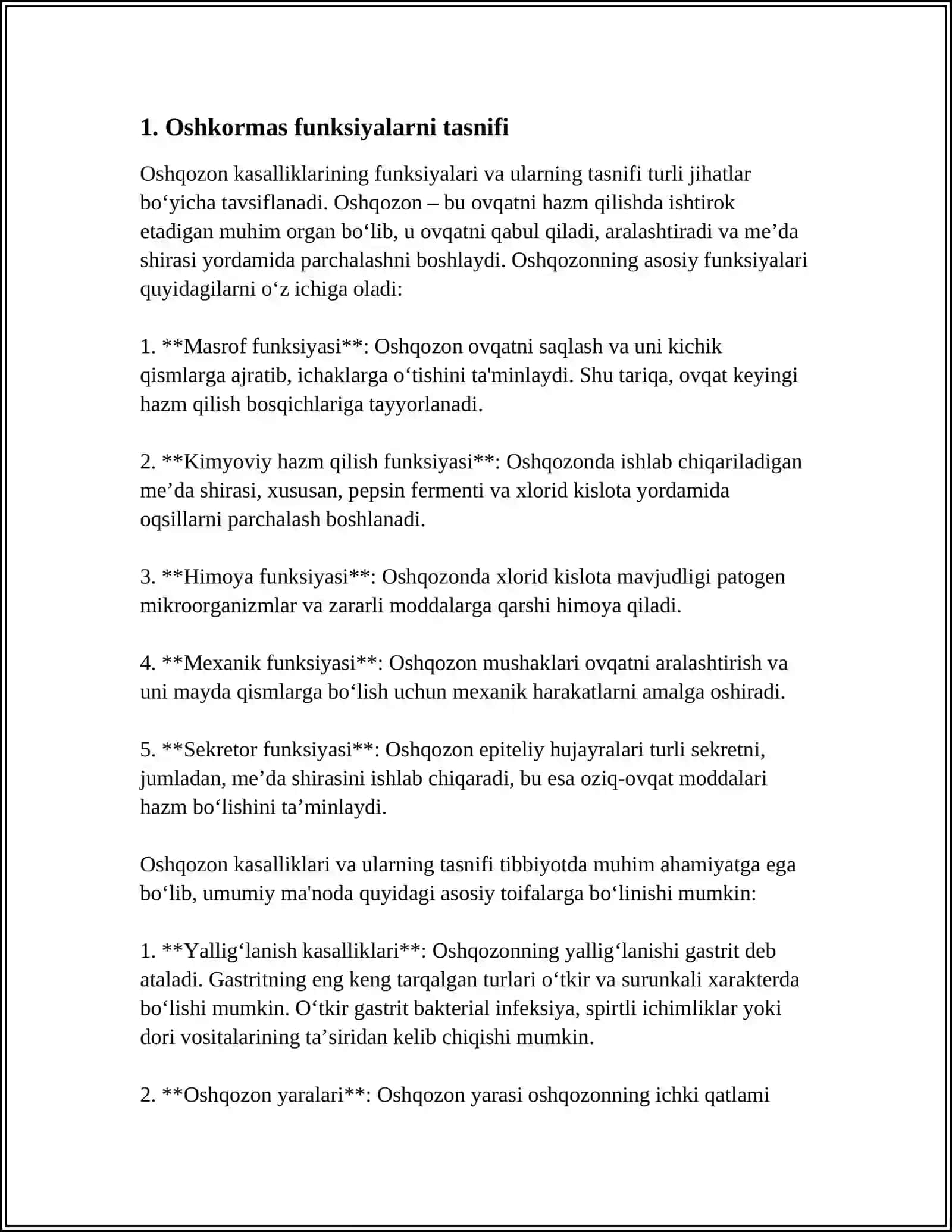 OSHKORMAS FUNKSIYALAR SISTEMASI. MATEMATIK ANALIZDAN 3