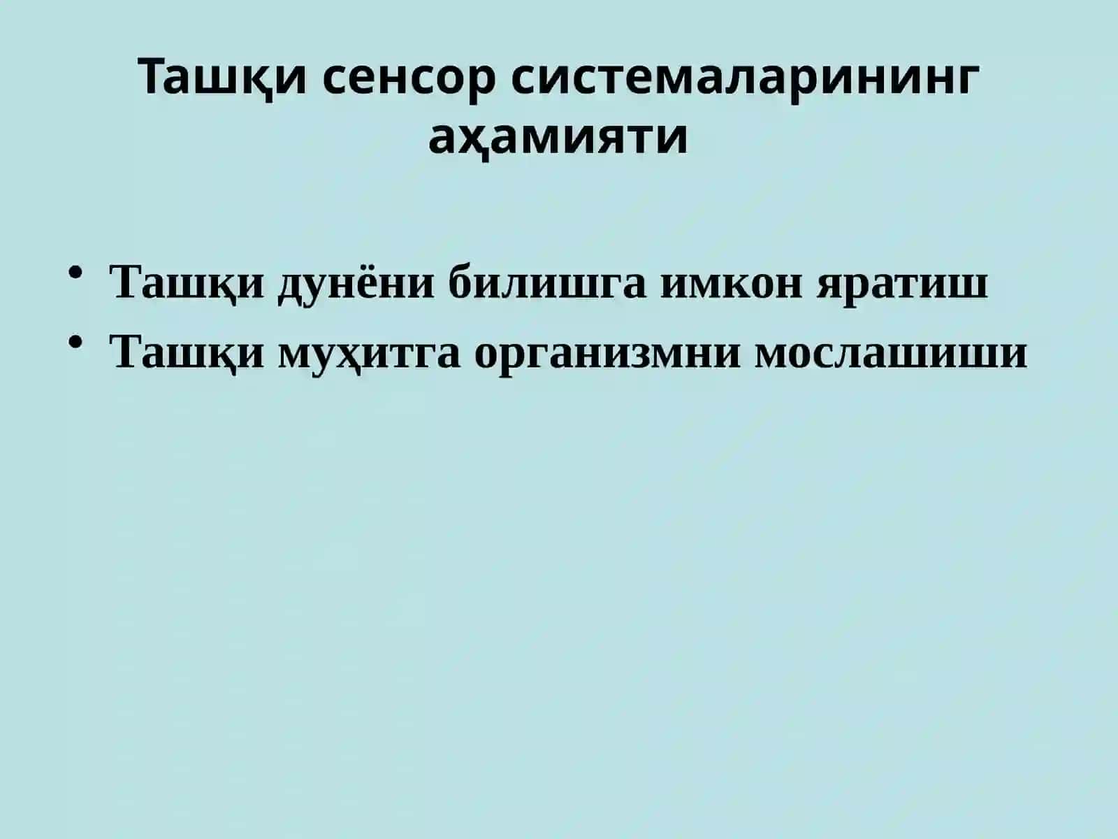 Organizmning sensor tizimi 3