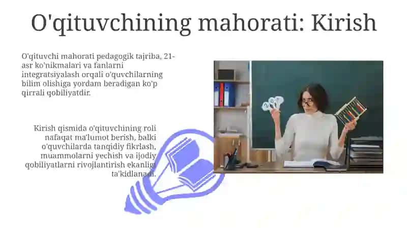 O'qituvchining mahorati 3