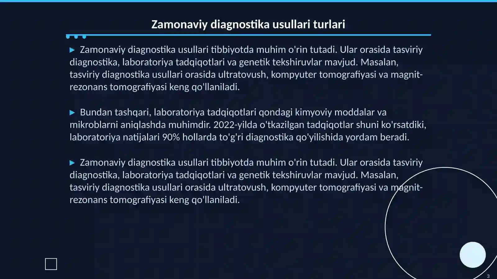 Zamonaviy diagnostika usullari 3