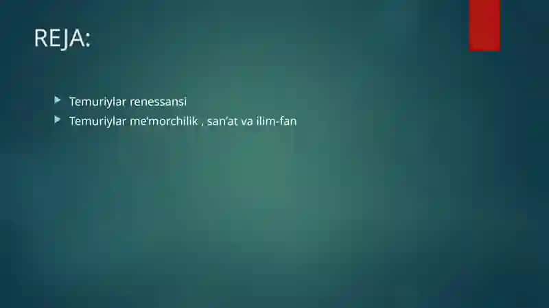 Temuriylar  davri renessansi 3