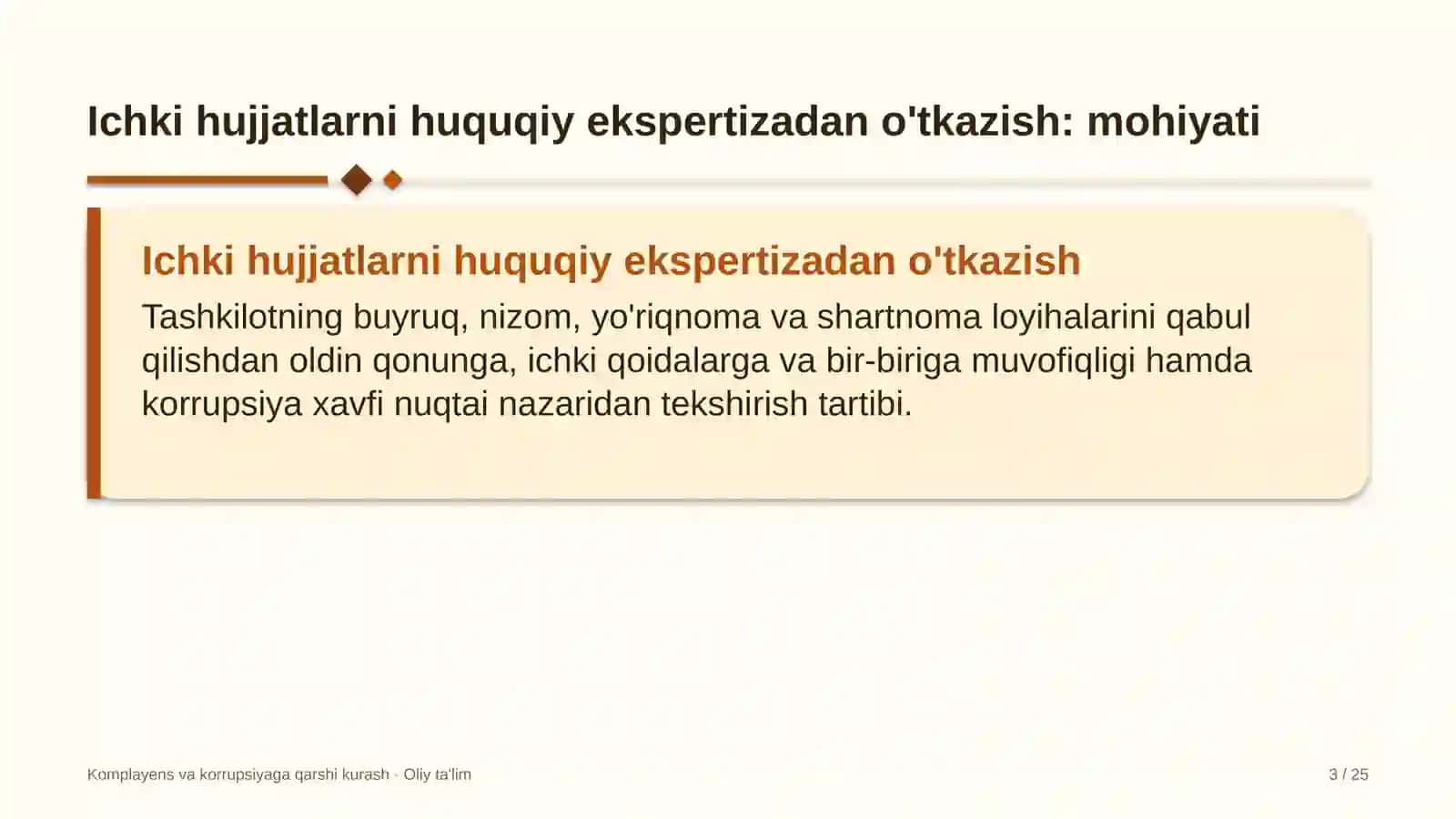 Yer osti gaz omborlarida ichki me'yoriy hujjatlarni huquqiy ekspertizadan o'tkazish 3