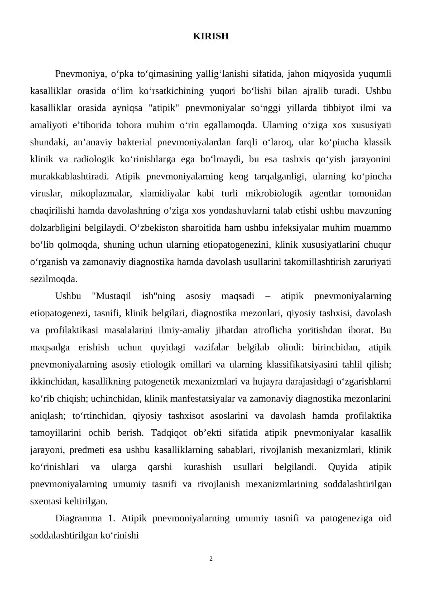 Atipik pnevmoniyaning etiopatogenezi.Tasnifi.Klinik belgilari.Tashxisot mezonlari.Qiyosiy tashxis.Davosi.Profilaktikasi. 3